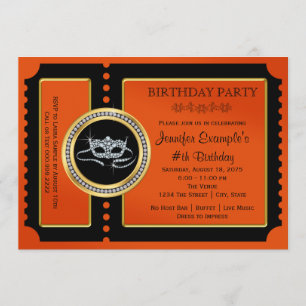 Elegant Halloween Masquerade Party Invitation