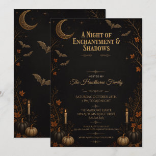 Elegant Halloween Party Celebration Invitation