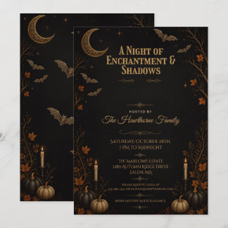 Elegant Halloween Party Celebration Invitation
