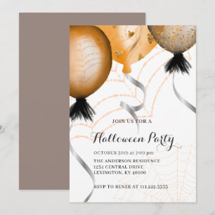 Elegant Halloween Party  Invitation