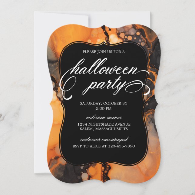 Elegant Halloween Party Invitation (Front)