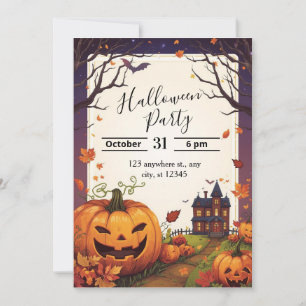 Elegant Halloween Party Invitation Customizable