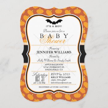 Elegant Halloween Theme Baby Shower Invite by Card_Stop at Zazzle
