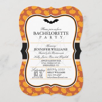 Elegant Halloween Theme Bachelorette Party Invite by Card_Stop at Zazzle