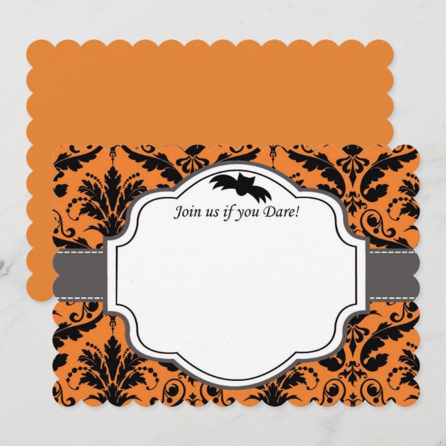 Elegant Halloween Wedding Invitation (Front/Back)