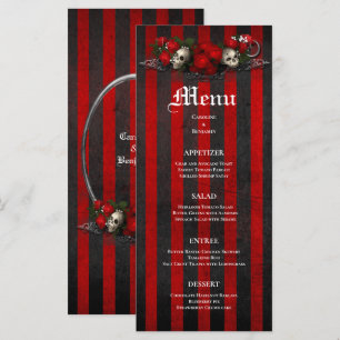 Elegant Halloween Wedding Menu