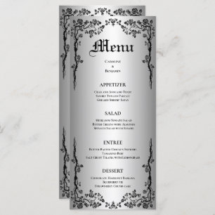Elegant Halloween Wedding Menu
