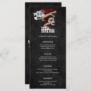 Elegant Halloween Wedding Menu