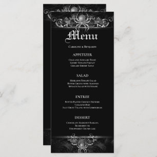 Elegant Halloween Wedding Menu
