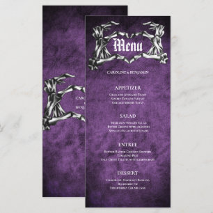 Elegant Halloween Wedding Menu