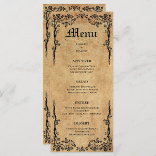 Elegant Halloween Wedding Menu