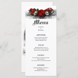 Elegant Halloween Wedding Menu