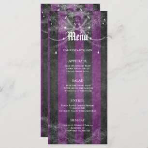 Elegant Halloween Wedding Menu