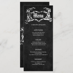 Elegant Halloween Wedding Menu