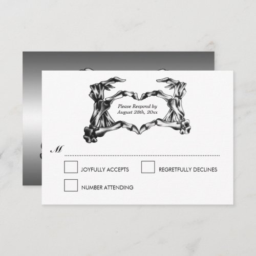 Elegant Halloween Wedding RSVP Card