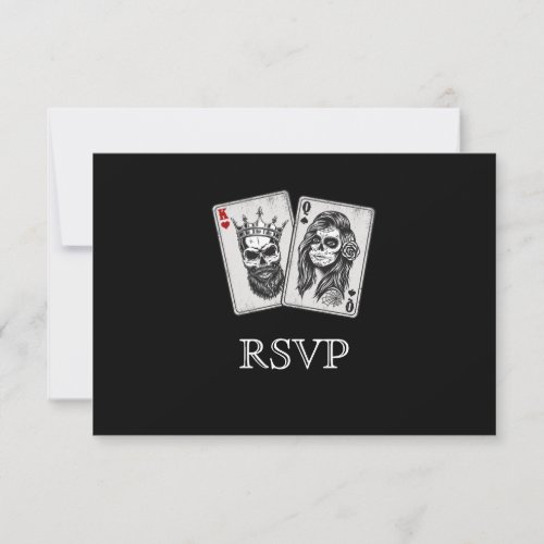 Elegant Halloween Wedding RSVP Card