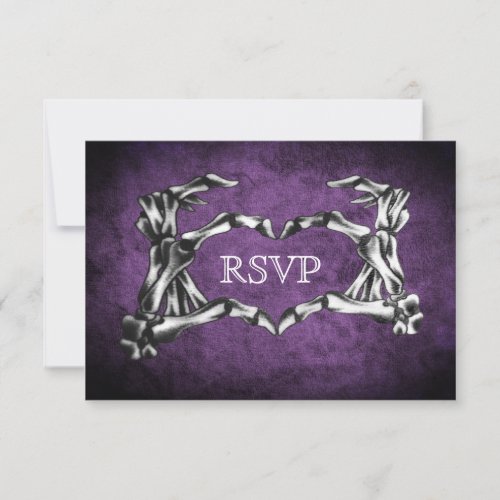 Elegant Halloween Wedding RSVP Card