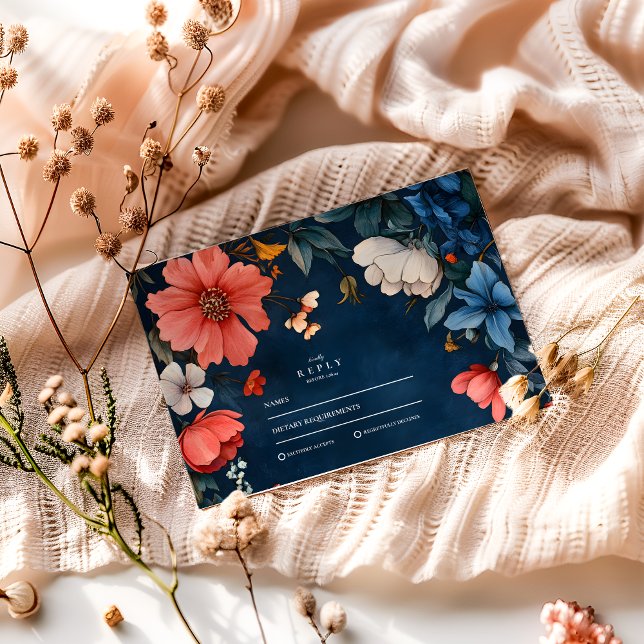 Elegant Halloween Wedding RSVP Card (Creator Uploaded)