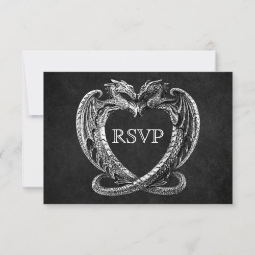 Elegant Halloween Wedding RSVP Card