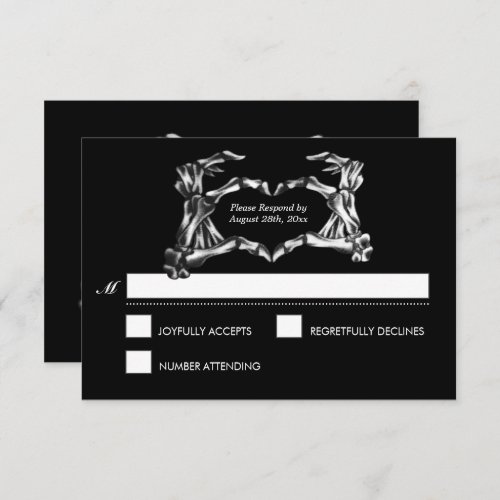 Elegant Halloween Wedding RSVP Card