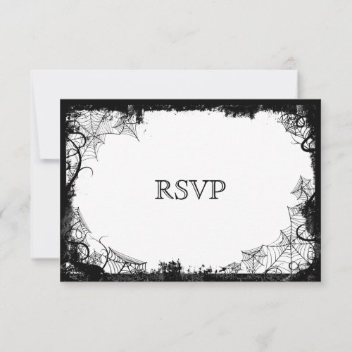 Elegant Halloween Wedding RSVP Card