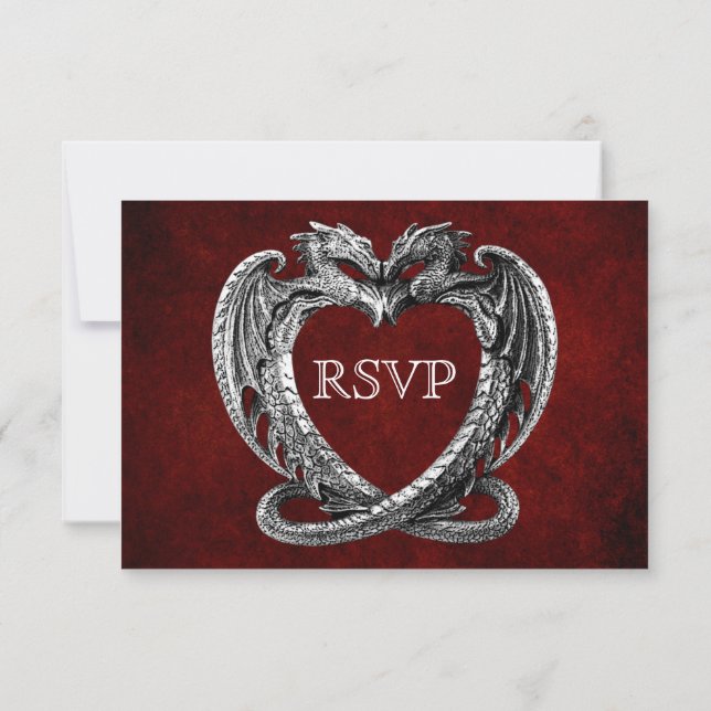 Elegant Halloween Wedding RSVP Card (Back)