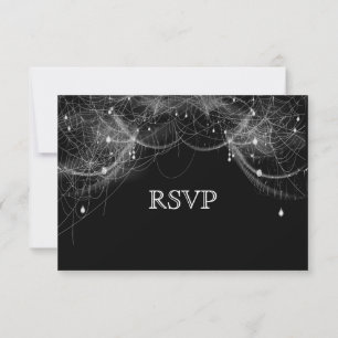 Elegant Halloween Wedding RSVP Card