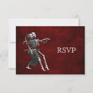Elegant Halloween Wedding RSVP Card