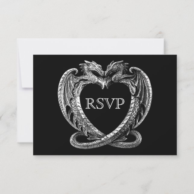 Elegant Halloween Wedding RSVP Card (Back)