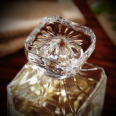 Elegant Hamilton Etched Carson Whiskey Decanter (Top)