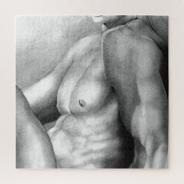 Elegant Hand-drawn Art Refined Male-nude Adult Jigsaw Puzzle (Vertical)