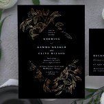 Elegant Hand Drawn Botanical Wedding Invitation<br><div class="desc">Elegant Hand Drawn Botanical Wedding Invitation

#hand drawn floral
#modern botanical
#floral wedding invitations
#spring wedding
#elegant
#formal wedding
#wedding
#gold foil</div>