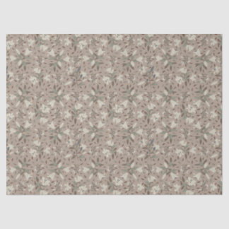 Elegant Hand-Drawn Floral Lily Neutral Brown Tissue Paper