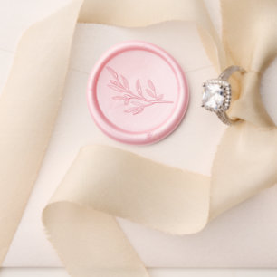 Elegant Hand Drawn Rustic Laurel Branch Wedding Wax Seal Stamp
