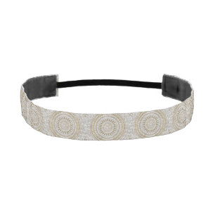 Elegant hand drawn tribal mandala design athletic headband