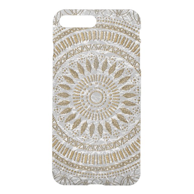 Elegant hand drawn tribal mandala design uncommon iPhone case (Back)