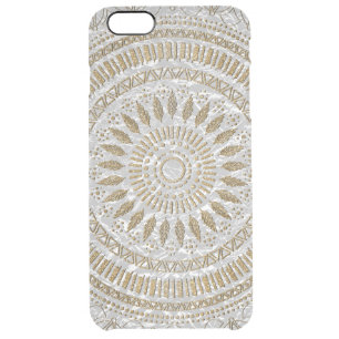 Elegant hand drawn tribal mandala design clear iPhone 6 plus case