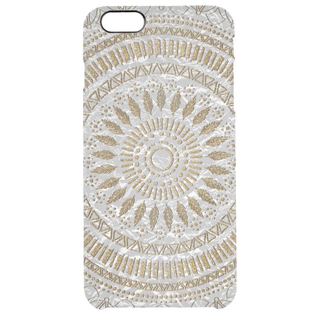 Elegant hand drawn tribal mandala design uncommon iPhone case (Back)