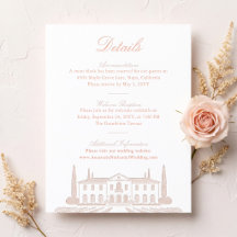 Elegant Hand Drawn Wedding Venue Sketch Details