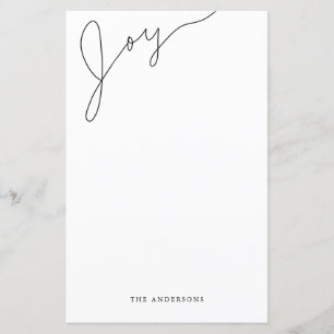 Elegant Hand Lettered Script Christmas Stationary