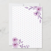 Elegant Hand-Lettered Script Floral Bridal Shower Invitation (Back)