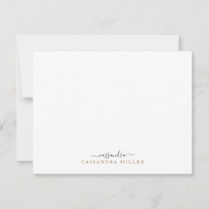 Elegant Hand Lettered Signature Name Professional Note Card