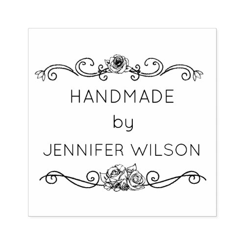 Elegant Hand Made  Personalized Wood Art Stamp