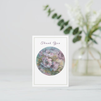 Elegant Hand-Painted Floral Thank You Card