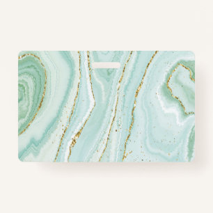elegant hand painted liquid marble design with gli badge