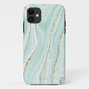 elegant hand painted liquid marble design with gli iPhone 11 case
