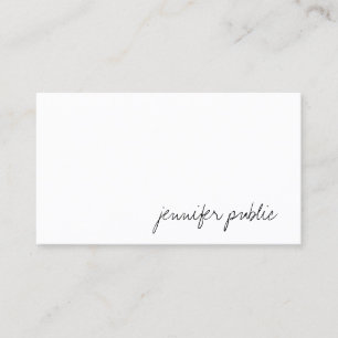 Elegant Hand Script Modern Simple Template Trendy Business Card