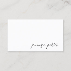 Elegant Hand Script Modern Simple Template Trendy Business Card