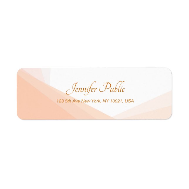 Elegant Hand Script Name Modern Simple Return Label (Front)