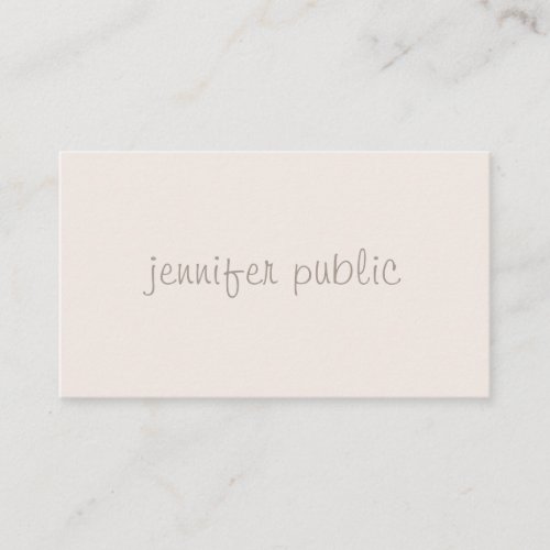 Elegant Hand Script Professional Minimal Template Business Card